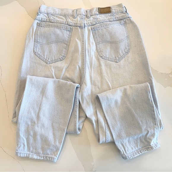 VINTAGE! 80s 90s Y2K Lee Riders Women’s Light Wash Straight Jeans Denim Size 14 - Picture 10 of 11